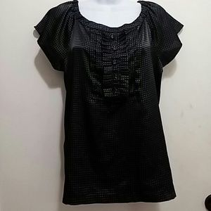 APT 9  sm stretch shoulder ruffle top make offer:)